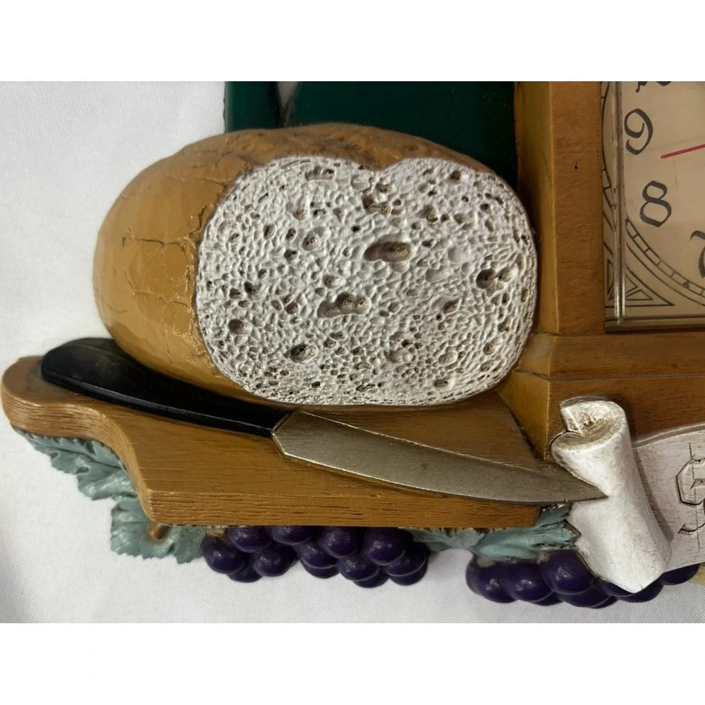 🙏Vintage Wall Clock Give Us This Day Our Daily Bread New Haven Quartz USA 1985